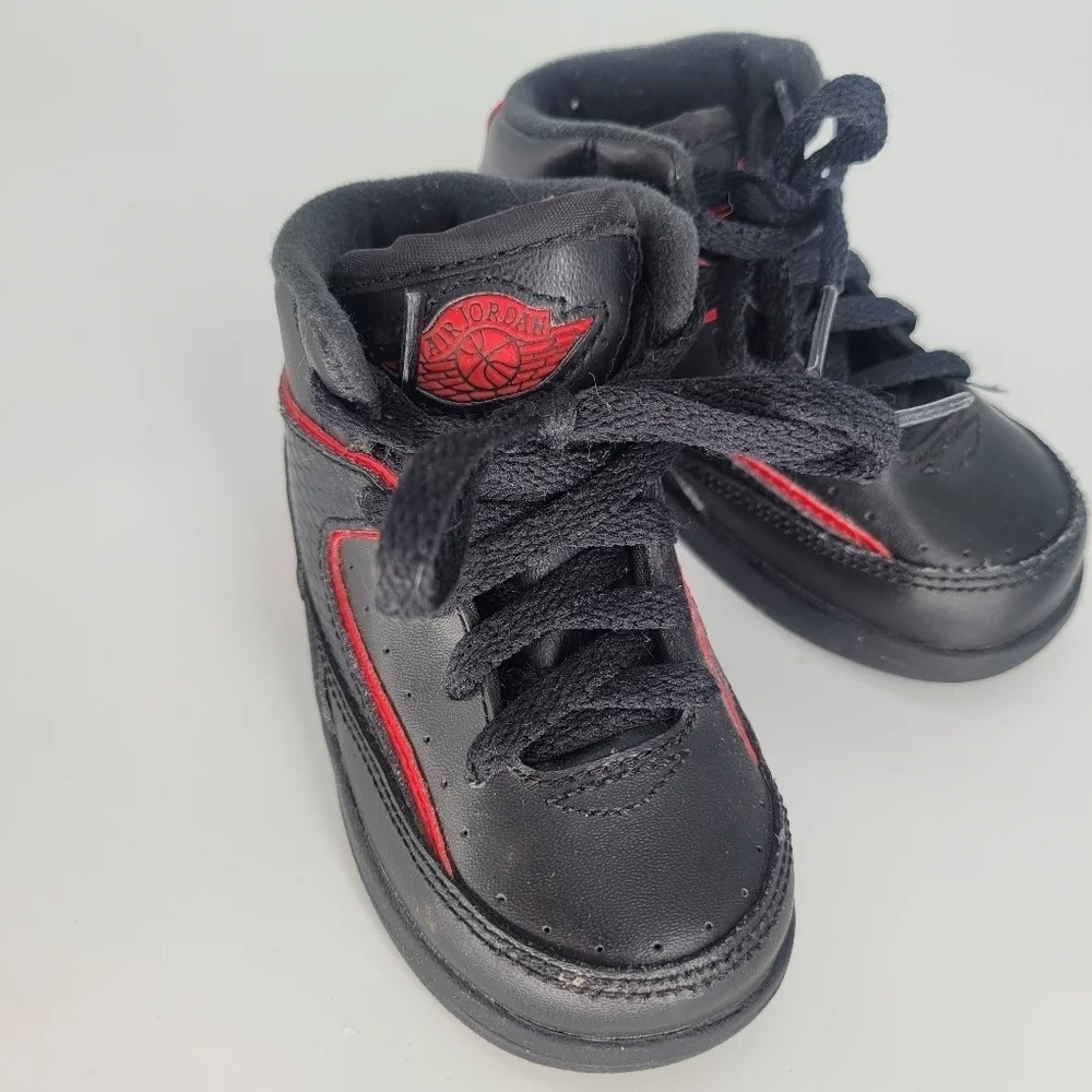 Nike air jordan infant baby retro black red sneakers shoes size 6
